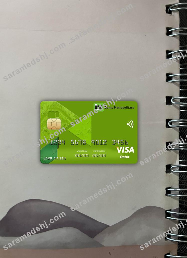 Cuba Metropolitano bank visa card photolook front